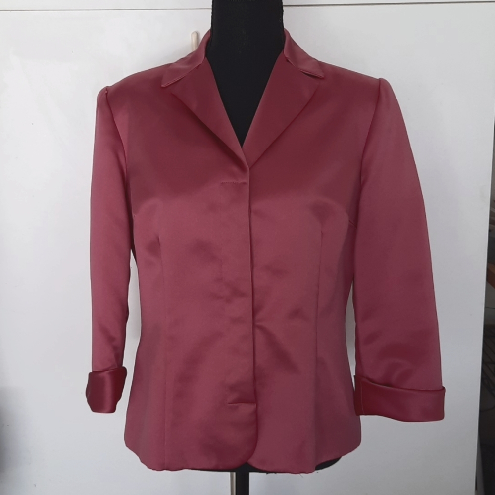 Hannah Hardy antique rose acetate dressy jacket Size 8